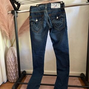 True Religion Slim Fit Size 27 Navy Blue Jeans